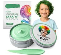 Temporary Hair Color Wax Green for Kids - Washable Colored Hairstyle Dye Mud Easy to Apply, Green Hair Dye for Girls Boys Youth, green Hair Spray Temporary Kids for Cosplay, Party & Halloween Styling
