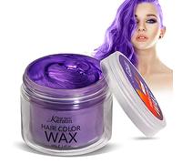Temporary Hair Color Wax Purple, Magic Master Keratin Hair Dye Wax,3.4 Fl Oz Natural Washable Temporary Hair Color for Kids Girls Women & Men Dark Hair, Party, Cosplay, Festival & Halloween