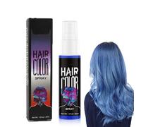 Temporary Hair Colour Spray,Crazy Blue Color Hair Spray - Crazy Blue Temporary Coloured Hair Spray Instant Styling, Washable Hair Dye Spray Instant Hair Dye for Halloween,Easy to Color, 30ml