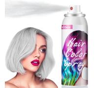 Temporary Hair Colour Spray for Kids Adults, Temporary Vibrant Shades,Washable Hair Color Spray Hair Dye for Party, Halloween, Christmas, Ash White, 100ML
