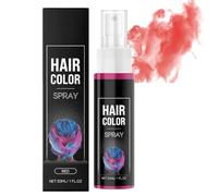 Temporary Hair Colour Spray, Red & Pink Hair Dye Sp/ray with Shimmer Effect,Quick-Dry Washable One Time Hair Wax for Women,Instant Hair Color Spr/ay for Adults, Easy to Use,Save Your Money & Time(Red)
