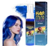 Temporary Hair Colour Spray,Temporary Coloured Hairspray,Washable Hair Spray Colour,Instant Hair Dye,Washable One Time Hair Dye Spr/ay for Adult,for Christmas,Halloween,Party,Cosplay(Blue,30ml)