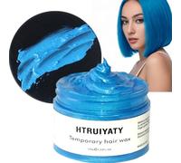 Temporary Hair Colour Wax Blue for Men and Women,Natural Hairstyle Hair Dye Wax,Washable Hair Dyeing Hair Spray for Party Cosplay Halloween