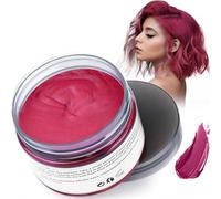Temporary Hair Colour Wax, Unisex DIY Colour Hair Dye Wax, Washable Plant Formula Matte Natural Modelling Wax (120g Red)