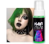 Temporary Hair Dye, Green Coloured Hair Spray, Wash in Wash out Hair Colour, Green Instant Styling Hair Spray Colour, Washable Hair Mascara for Cosplay, Party, Christmas, Halloween