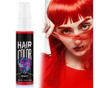 Temporary Hair Dye,Hair Colour Spray,Crazy Blue Hair Spray Temporary, Washable Temporary Hair Colour Instant Styling,Instant Hair Dye for Christmas, Halloween, Birthdays,Party,Cosplay,Christmas (Red)
