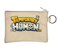 Temporary Human Life Concept Design Key Chain Coin Purse Beige