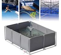Temporary Land-Based Holding Tank For Koi, Turtles And Aquatic Organisms - Grey 300x150x80cm