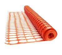 Temporary Orange 50m Mesh Barrier Fencing Safety Net On A Roll For Construction Sites