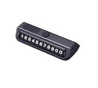 Temporary Parking Mobile Phone Number Plate With Ornament And Safety Hammer Black Brown(Black)