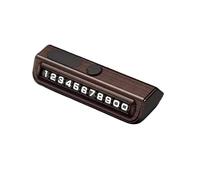 Temporary Parking Mobile Phone Number Plate With Ornament And Safety Hammer Black Brown(Brown)