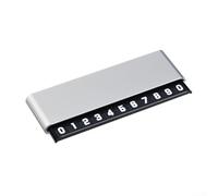Temporary Parking Number Plate for Vehicle Dashboard to Display Contact Number for Use in Short Term and Regulated Parking Situations (silver)