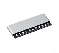 Temporary Parking Phone Number Plate for Vehicles to Display Owner Contact Information in Short Term Parking Zones (silver)