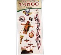 Temporary Pirate Tattoos, 6 and 8 pirate themed tattoo