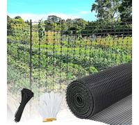 Temporary Safety Fence Netting Roll 3.3x104ft Black Plastic Mesh with Zip Ties Reusable Garden Fencing Construction Barrier Snow Fencing Animal Control Patio Protection