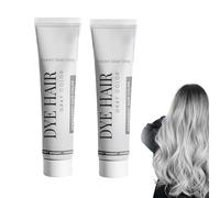 Temporary Silver Gray Hair Color, Instant Natural Non-Damaging Hair Dye Grey Styling Coloring for Women Youth Men Shampoo, Long-Lasting Natural Dying Creamfor All Hair Types (2)