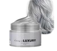 Temporary Silver Gray Hair Color Wax - Washable Instant Hairstyle Cream Dye - Disposable Hairstyle Dye Mud for Women & Men - Hair Coloring Products,Grey Natural Styling for Party & Cosplay