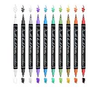 Temporary T-attoo Markers For Skin - 10 Body Art Markers For Kids And Adults D-ual-End T-attoo Pens, Washable A-rt Supplies Ar-t Marker Pens F-or Party Festival Dress Up