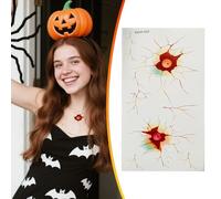 Temporary Tattoo,Halloween Temporary Tattoos,Temporarys Blood Vessel Tattoo Stickers Scar Fake Bloody Stitch Scab Body Carnival Masquerade Prank Makeup Props DIY Art Painting for Adults Kids (C)