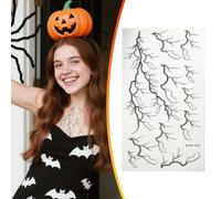 Temporary Tattoo,Halloween Temporary Tattoos,Temporarys Blood Vessel Tattoo Stickers Scar Fake Bloody Stitch Scab Body Carnival Masquerade Prank Makeup Props DIY Art Painting for Adults Kids (D)
