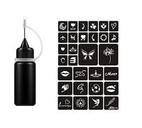 Temporary Tattoo Kit Semi Permanent Tattoo Gel Permanent Tattoo Black Freehand Ink Fake Freckles Body Art Makeup Temp Tattoos for Women Kids Men (Y19)