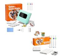 Temporary Tattoo Maker and Paper Refill Pack for Kids, Create Custom Temporary Tattoos with 80 Tattoo Papers & 8 Markers
