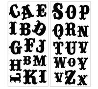Temporary Tattoo, Realistic, Transfer, Sticker, Celtic Letters, Alphabet Set, Writing, Black, Mens, Womens, Kids, Waterproof (N-Z)