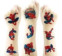 Temporary Tattoo Set Fans Tattoos for Spider Man, 100+pcs 4 Sheets Superheros Tattoos Stickers Stickers for Gift Bags Birthday Giveaways