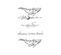 Temporary Tattoo Stickers Whale ， Man And Woman, Realistic Semi-permanent Arm Fake Tattoos(001)