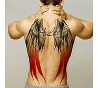 Temporary Tattoo,Transfer Body Stickers Full Back Angel Devil Wings Large Tattoo For Men Women Arm Chest Leg Waist Neck Tattoo Waterproof Removable Non-Toxics Safe