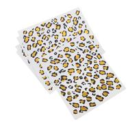 Temporary Tattoos 6 Sheets Leopard Print for Adults, Halloween Season | Transfer Paper, Gold Foil Finish, Easy Peel Sheets, Neck and Shoulders for Cosplay or Gym Use