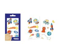Temporary Tattoos for Children - Intergalactic Worlds - Namaki - Vegetable Ink, Hypoallergenic, Colorful Patterns