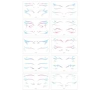 Temporary Tattoos for Cosplay, Artificial Laser Tattoos Stickers, Devil Hunters Costume Props Accessories, Waterproof Long Lasting Easy to Use Body Art, Skin-Friendly & Easy to Apply (10pcs-A)
