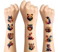Temporary Tattoos for Kids, 60 Styles Animal-Tattoo Stickers for Girls Boys Body Arm Shoulder