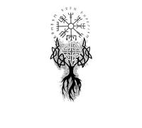 Temporary Tattoos For Men Ancient Symbols Temporary Tattoo,Lasts To 15 Days New Technology Magic Waterproof Semi Permanent Sticker.