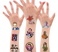 Temporary Tattoos for Strangèr things, 8 Sheets 200+ PCS Movie Series Birthday Party Supplies Favors Super Cute Fake Tattoos Stickers Party Decorations for Children Boys Girls Kids School Gifts …