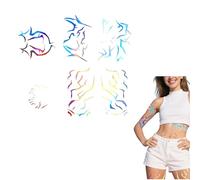 Temporary Tattoos, Rumii Tattoos Demon Purple Hunter Tattoos Stickers Waterproof Long Lasting Easy to Use Body Art for Cosplay Festivals Halloween (B)