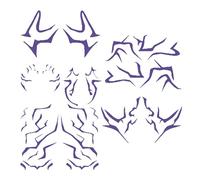Temporary Tattoos, Rumii Tattoos, Demon Purple Hunter Tattoos Stickers, Waterproof Long Lasting Easy to Use Body Art for Cosplay Festivals Halloween (7)