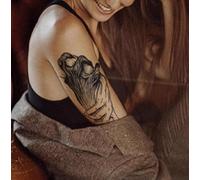 Temporary Tattoos Stickers Fake Tattoos Devil'S Redemption Flower Arm Herbal Juice Semi-Permanent Lasting 2 Weeks Calf Anti-Rub Non-Reflective Men And Women