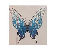 temporary tattoos， temporary tattoos,3 Sheets Flame Butterfly Temporary Tattoo Romantic Blue Pattern Fake Stickers