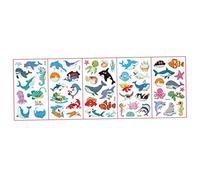 Temporary Tattoos Under The Sea Party Decorations Ocean Theme Luminous Fake Tattoo Sticker for Kids Style B