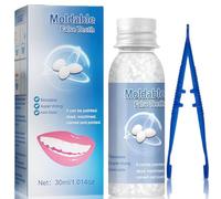 Temporary Tooth Filling Repair Kit - Moldable Beads for Temporary Tooth Fixes, False Teeth & Bridges, Includes Granules for Quick & Easy at-Home Repairs, Thermal Forming for Secure Fit