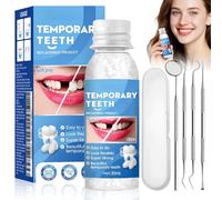 Temporary Tooth Filling Repair Kit - Tooth Filling Repair Kit with False Teeth to Fix Broken or Missing Teeth, Bridges Gaps and Replaces Chipped Dental Structures