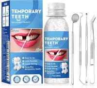 Temporary Tooth Filling, Tooth Filling Repair Kit for Fixing Broken-White