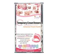 Temporary Tooth Kit for Filling The Missing Broken Tooth and Gaps Moldable Temporary Crown Veneers Material Anterior Front Back Molar Teeth Back Teeth Dentures (A, One Size)