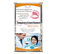 Temporary Tooth Kit for Filling The Missing Broken Tooth and Gaps Moldable Temporary Crown Veneers Material Anterior Front Back Molar Teeth Back Teeth Dentures (B, One Size)
