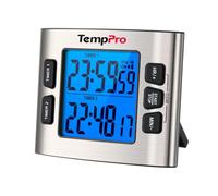 TempPro TM02 Digital Kitchen Timer with Dual Countdown Stop Watches