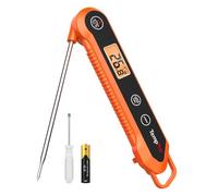 TempPro TP03H Meat Thermometer with IPX6 Waterproof, Food Thermometer | Foldable Food Temperature Probe with LCD Backlit Calibration Lock Fuction, food probe for Oil Jam Milk(Previously ThermoPro)