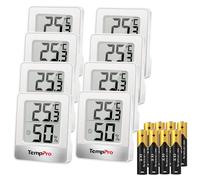 TempPro TP49 Digital Room Thermometer Mini Temperature Monitor, 8 Pieces