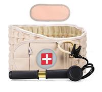 tempsnug Decompression Belt Inflatable Lumbar Support for Lower Back Pain Relief Air Pump Back Brace with Hand Pump, One Size Fits 29-49 Waist